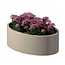 Stalen plantenbak ovaal gepoedercoat | 120x80x4 cm