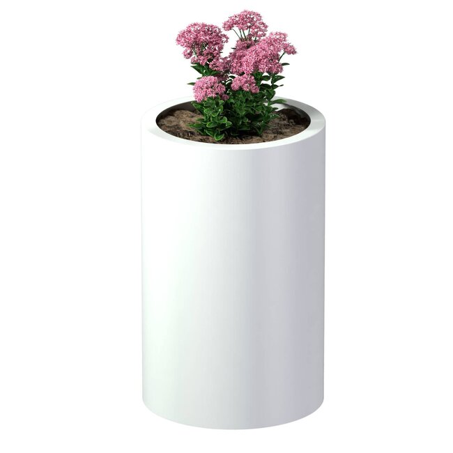 Stalen plantenbak rond gepoedercoat | Op maat