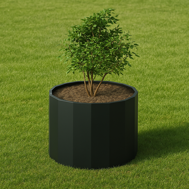 Stalen plantenbak Fermo gepoedercoat | Ø 80x60 cm