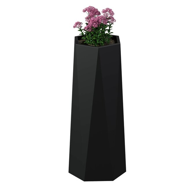 Stalen plantenbak Pisa gepoedercoat | Ø 50x120 cm
