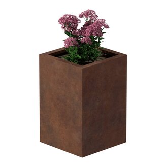Cortenstaal plantenbak vierkant - 40x40x60 cm