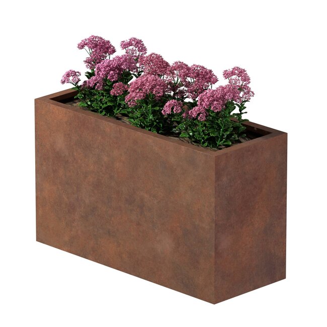 Cortenstaal plantenbak rechthoek - 40x100x60 cm