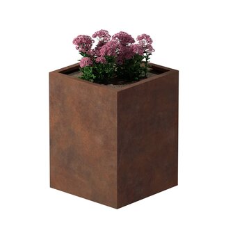 Cortenstaal plantenbak vierkant - 60x60x80 cm