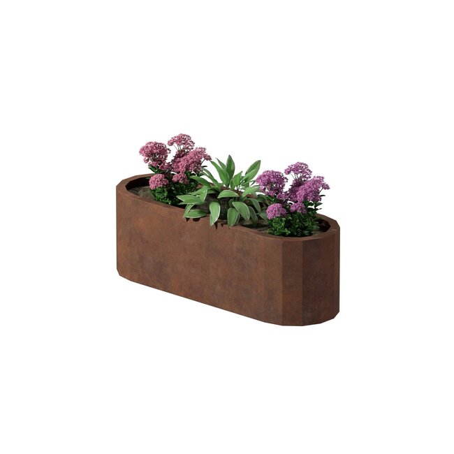 Stalen plantenbak Como cortenstaal | 120x40x40 cm