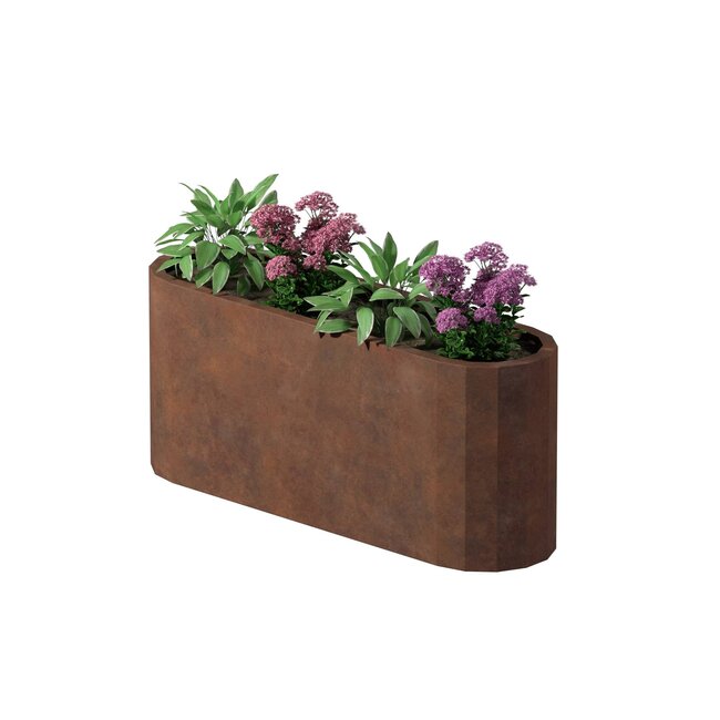 Stalen plantenbak Como cortenstaal | 140x40x60 cm