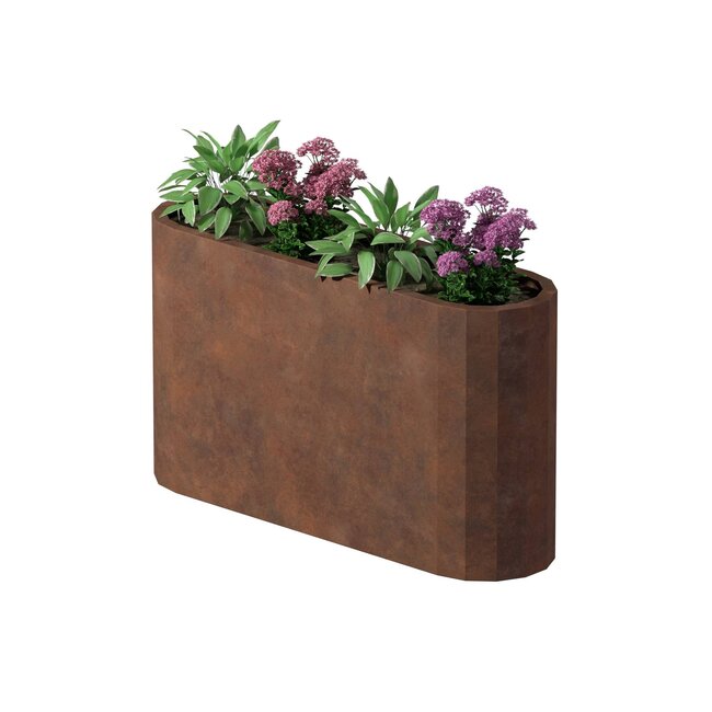 Stalen plantenbak Como cortenstaal | 140x40x80 cm