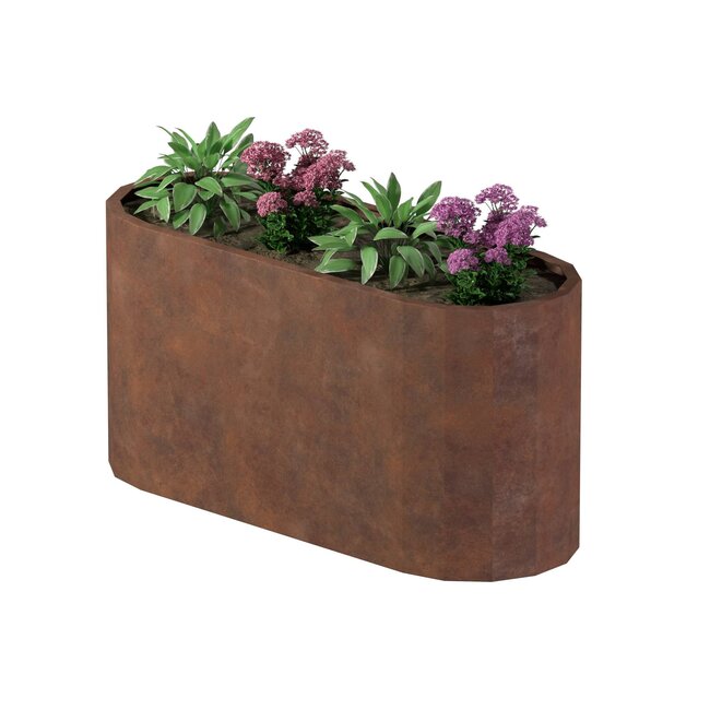 Stalen plantenbak Como cortenstaal | 160x60x80 cm