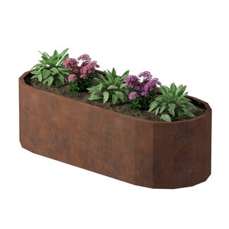 Stalen plantenbak Como cortenstaal | 200x80x60 cm