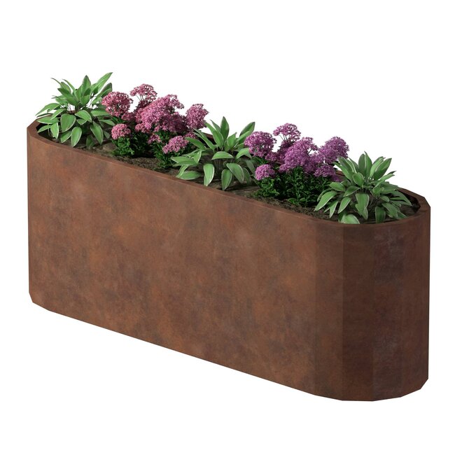 Stalen plantenbak Como cortenstaal | 220x60x80 cm