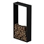 Gepoedercoat haardhout opslag | op maat | 35 cm diep