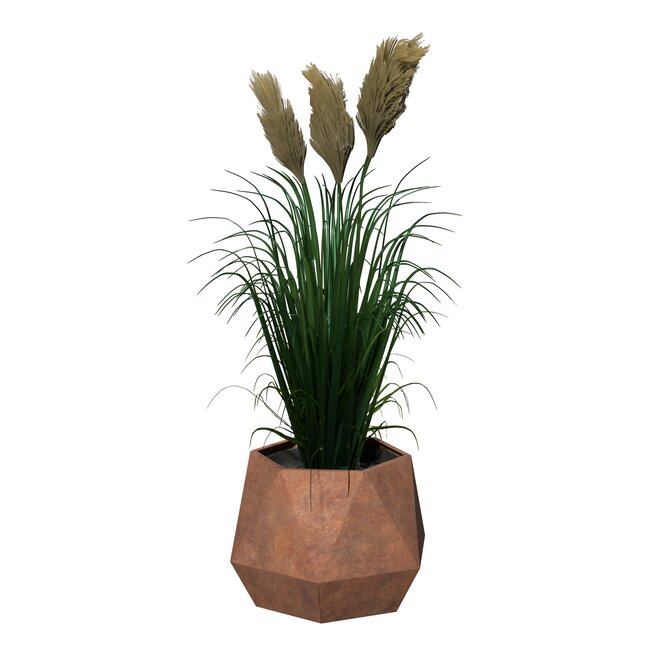 Stalen plantenbak Ferro cortenstaal | Met bodem | Ø 50x40 cm