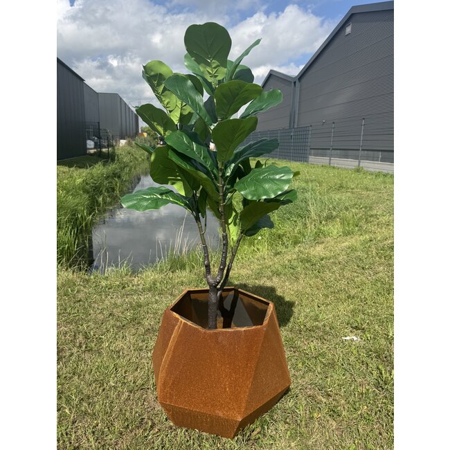 Stalen plantenbak Ferro cortenstaal | Met bodem | Ø 50x40 cm