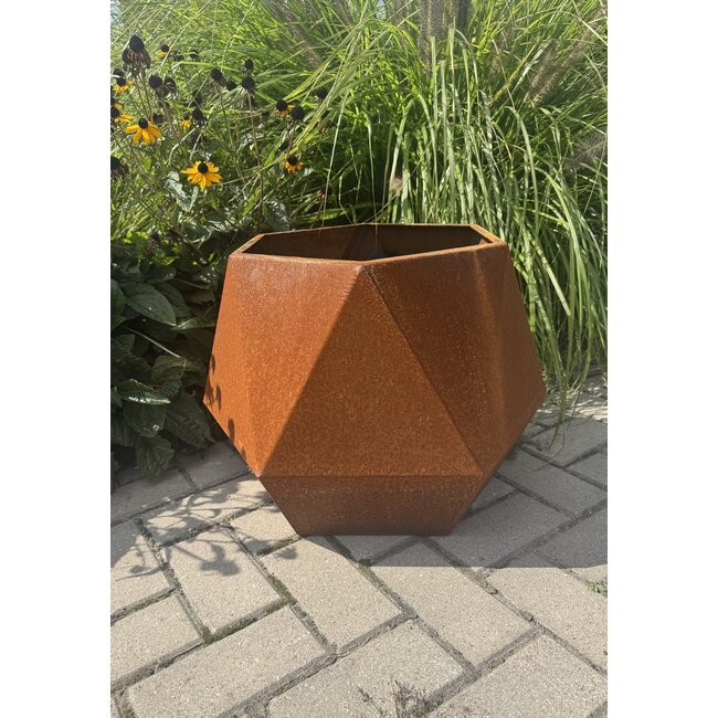 Stalen plantenbak Ferro cortenstaal | Met bodem | Ø 70x60 cm