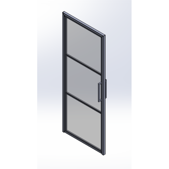 Stalen binnendeur Beesd 3 vlaks