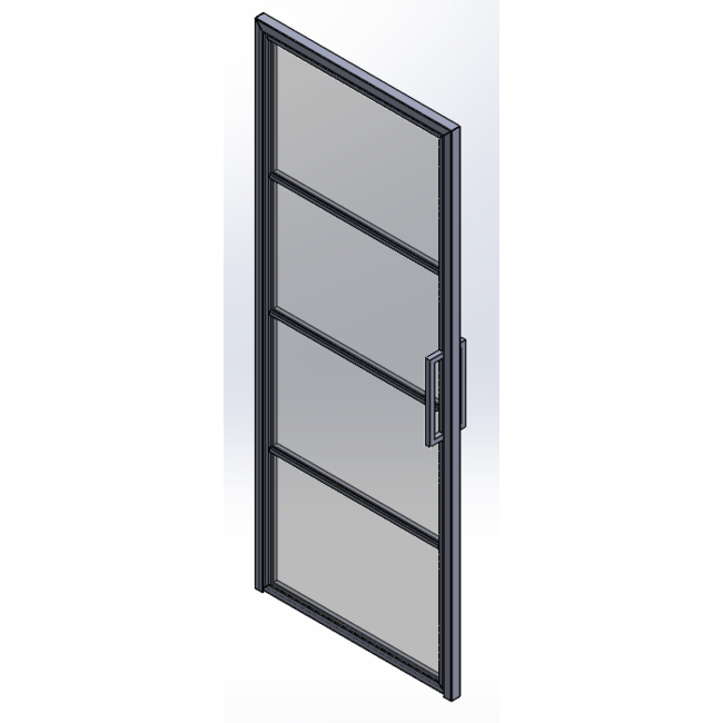 Stalen binnendeur Helmond - 4 vlaks