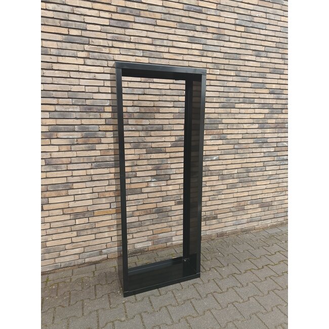 Gepoedercoat haardhout opslag | op maat | 40 cm diep