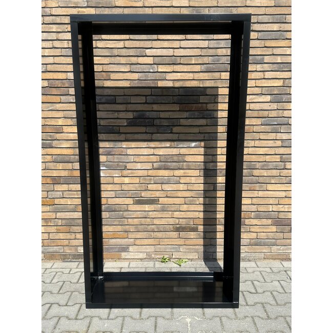 Gepoedercoat haardhout opslag | op maat | 30 cm diep