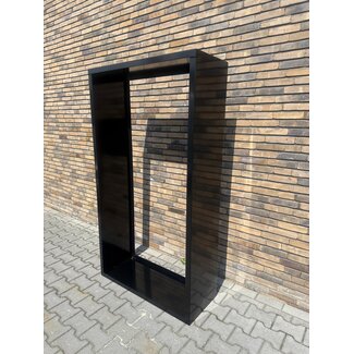 Gepoedercoat haardhout opslag | 30 cm diep