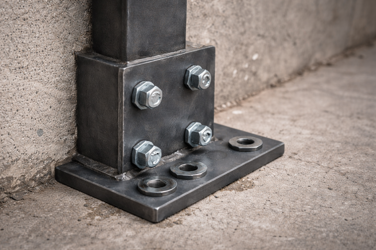 Muur bevestigingen zware stalen elementen