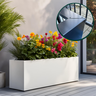 Stalen plantenbak gecoat vierkant - op maat