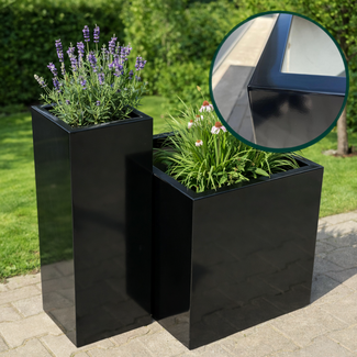 Stalen plantenbak gepoedercoat vierkant - op maat