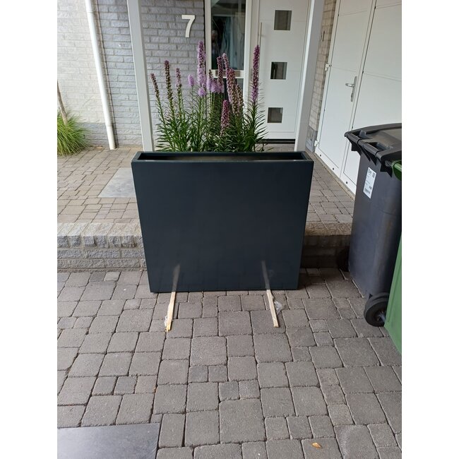 Stalen plantenbak gecoat rechthoek - op maat - standaard afwerking