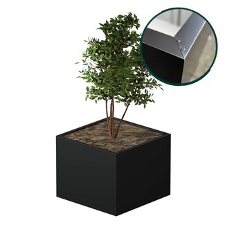 Stalen plantenbak gecoat vierkant - 100x100x80 cm | Standaard