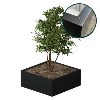 Stalen plantenbak gecoat vierkant - 100x100x60 cm | Standaard
