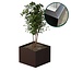 Stalen plantenbak gecoat vierkant - 80x80x60 cm | Standaard
