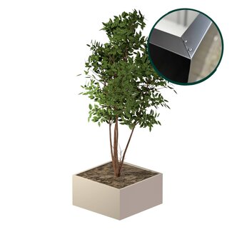 Stalen plantenbak gecoat vierkant - 120x120x60 cm | Standaard