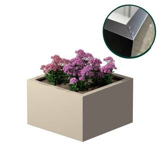 Stalen plantenbak gecoat vierkant - 80x80x50 cm | Standaard