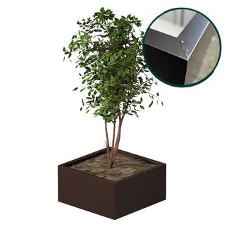 Stalen plantenbak gecoat vierkant - 75x75x40 cm | Standaard