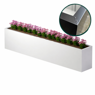 Stalen plantenbak gecoat - 400x60x80 cm | Standaard