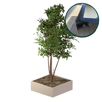 Stalen plantenbak gepoedercoat 120x120x40 cm | Premium