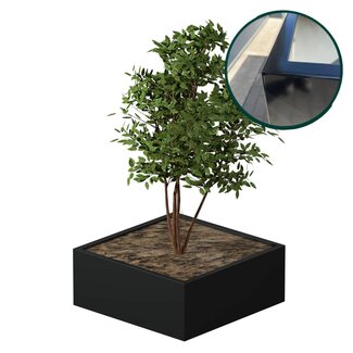 Stalen plantenbak gepoedercoat 100x100x40 cm | Premium