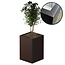 Stalen plantenbak gecoat vierkant - 80x80x120 cm | Standaard