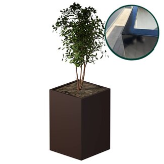 Stalen plantenbak gepoedercoat 80x80x120 cm | Premium