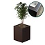 Stalen plantenbak gecoat vierkant - 80x80x100 cm | Standaard