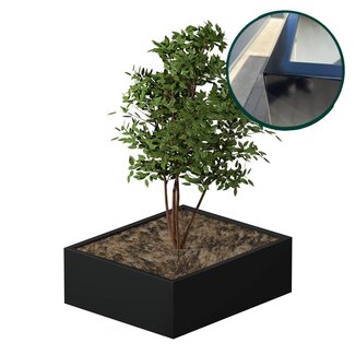 Stalen plantenbak gepoedercoat 120x100x40 cm | Premium