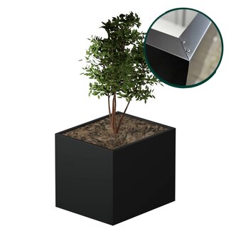 Stalen plantenbak gecoat vierkant - 120x100x100 cm | Standaard