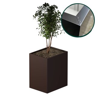 Stalen plantenbak gecoat vierkant - 80x100x120 cm | Standaard