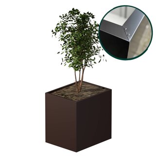 Stalen plantenbak gecoat vierkant - 80x100x100 cm | Standaard