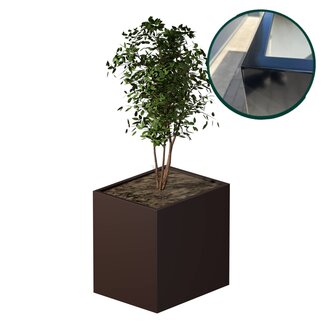 Stalen plantenbak gepoedercoat 80x100x100 cm | Premium