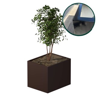 Stalen plantenbak gepoedercoat 80x100x80 cm | Premium