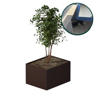 Stalen plantenbak gepoedercoat 80x100x60 cm | Premium