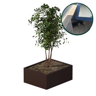 Stalen plantenbak gepoedercoat 80x100x40 cm | Premium