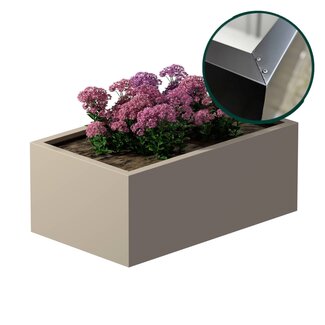 Stalen plantenbak gecoat vierkant - 60x100x40 cm | Standaard