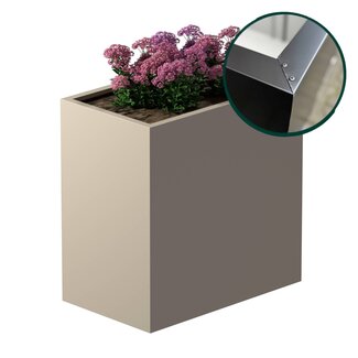 Stalen plantenbak gecoat vierkant - 60x100x100 cm | Standaard