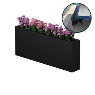 Stalen plantenbak gepoedercoat 200x30x80 cm | Premium