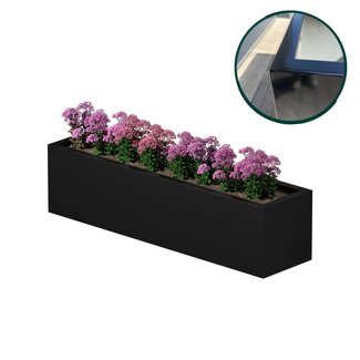 Stalen plantenbak gepoedercoat 200x50x50 cm | Premium